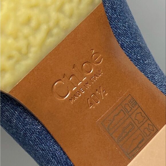 Chloe Edith Denim & Leather Heeled Ankle Boots size 40.5 - Picture 13 of 13